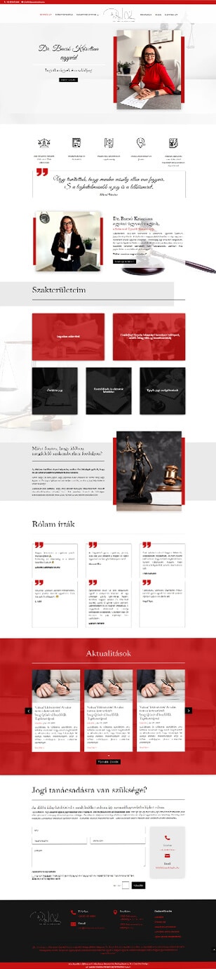 Dr Bacsó Krisztina ügyvéd weboldal design 